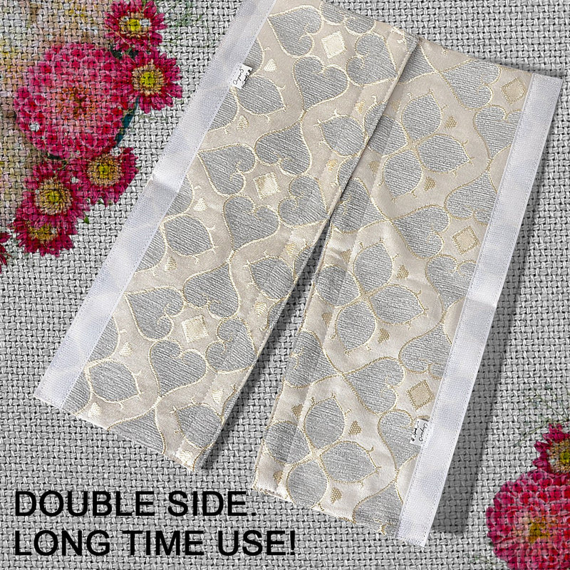 OUGAR8 Refrigerator Door Handle Covers Handmade Decor Protector for Ovens, Dishwashers.Keep Your Kitchen Appliance Clean from Smudges, Food Stains (Quatrefoil) 15.74"*4" Quatrefoil