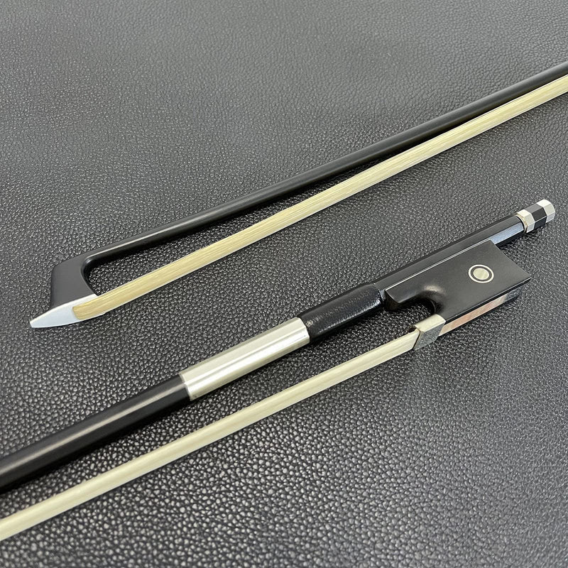[AUSTRALIA] - LIEKE Carbon Fiber Violin Bow 1/2 Size Lightweight Fiddle Bow (1/2 size, Black) 