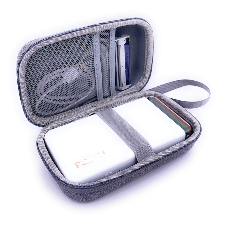 Xcivi Hard Carrying Case Compatible with Polaroid Hi-Print 9046 Bluetooth Connected 2x3 Pocket Photo Printer (Grey) Grey