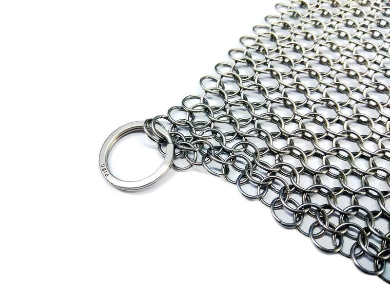 Cast Iron Cleaner 8"x6" Stainless Steel 316L Chainmail Scrubber for Cast Iron Pan Pre-Seasoned Pan Dutch Ovens Waffle Iron Pans