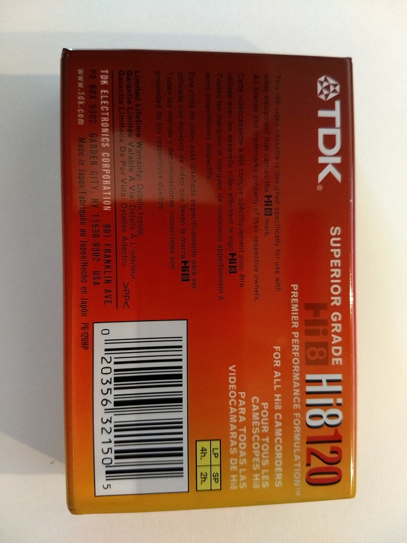 TDK HI8 120 MP Superior Grade Camcorder Tape