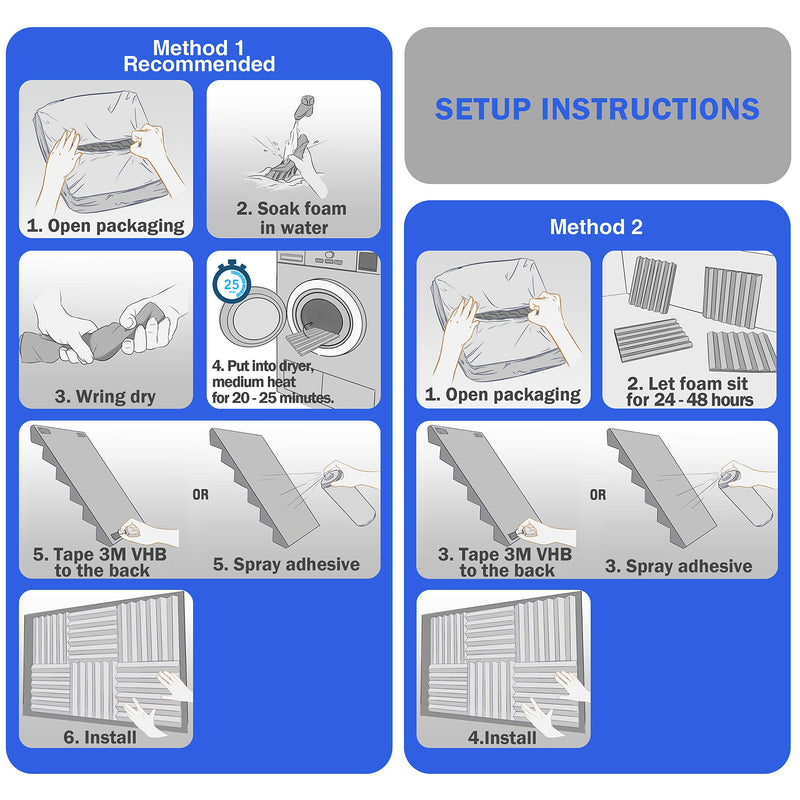 12 Pack - Acoustic Foam Panels, 2" X 12" X 12" 3D Beveled Square Studio Wedge Tiles, Sound Panels wedges Soundproof Sound Insulation Absorber 12 Pack [Beveled Square] Black