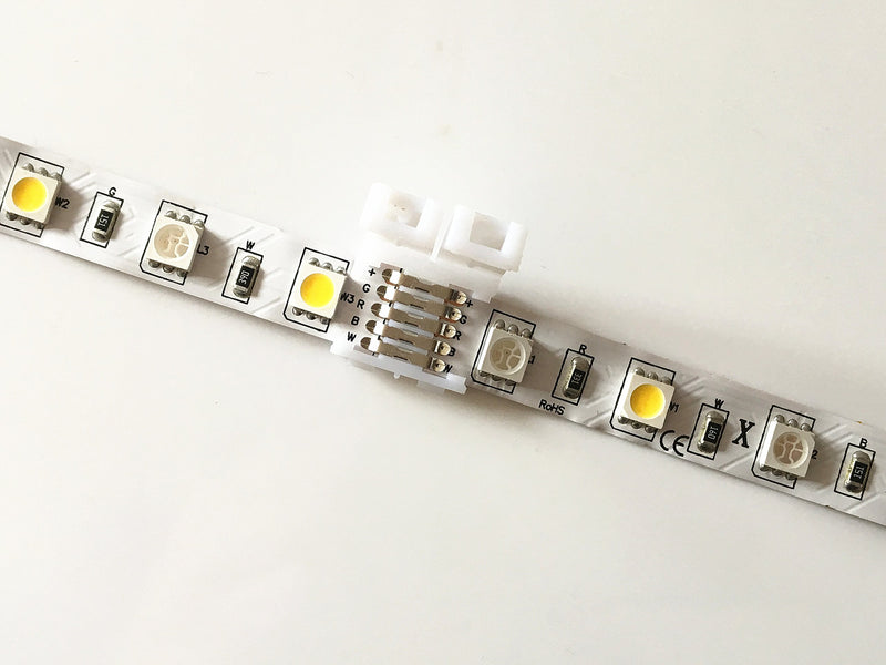 [AUSTRALIA] - 20pcs 5Pin 12MM RGBw 5050 LED Light Strip Solderless Connector Adapter for 5050SMD Non-Waterproof RGBW LED Strip (20 Pcs RGBW Connectors) 