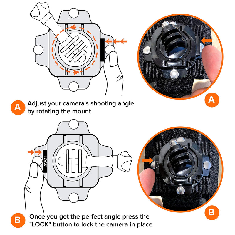 MiPremium Wrist Strap Mount for GoPro Session Black Silver Hero 10 9 8 7 6 5 4 3 3+ 2 XIAOYI 4K SJCAM Yi for Akaso Adjustable Cycling Arm Band Holder for Action Camera & Outdoor Sports Accessories