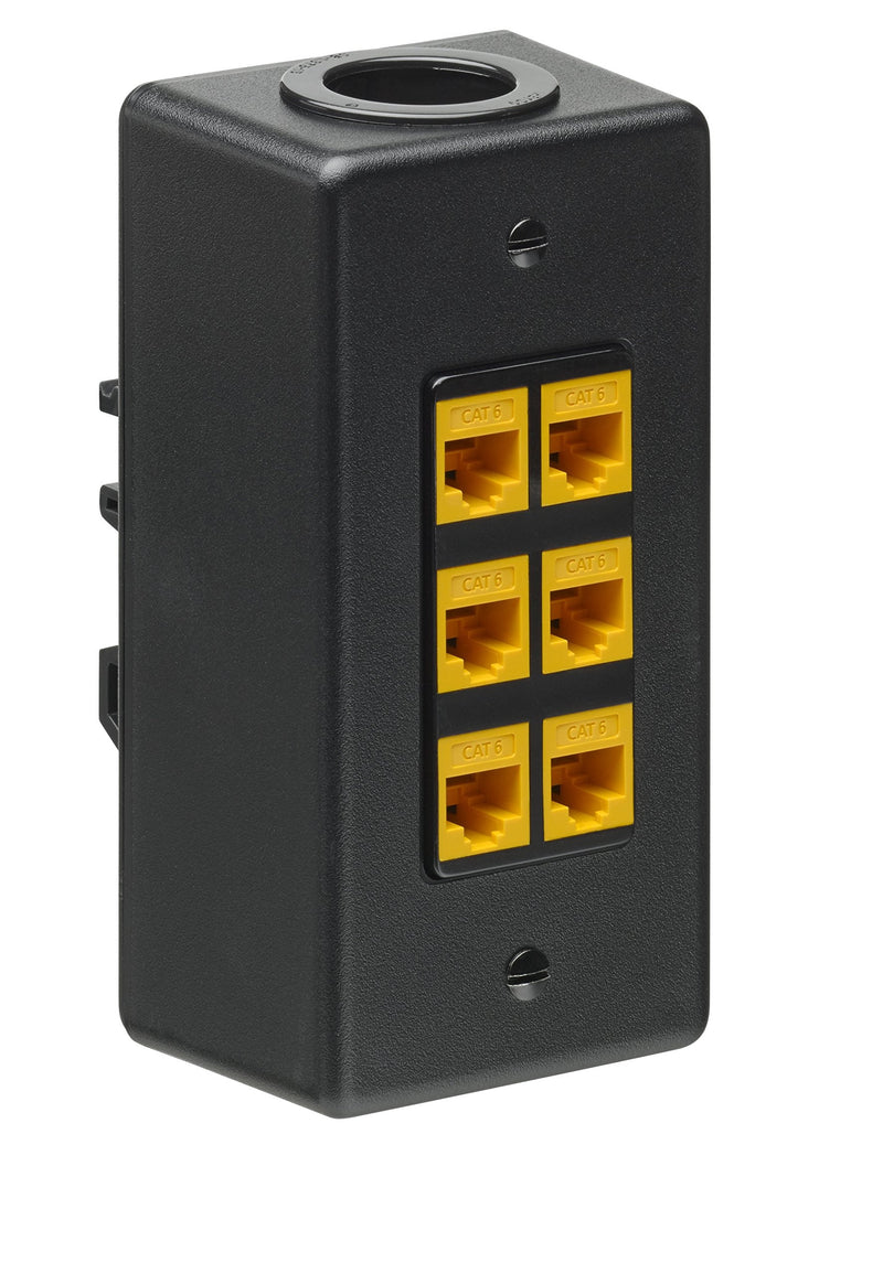 Leviton 41089-6DN QuickPort 6-Port DIN Rail-Mount Box