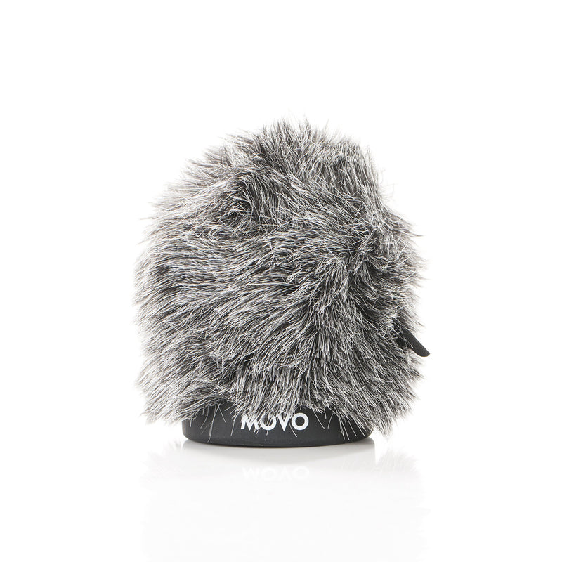 Movo WS-G60 Furry Rigid Windscreen for Microphones 18-23mm in Diameter and up to 3.1" (8cm) Long - Dark Gray 3.1"