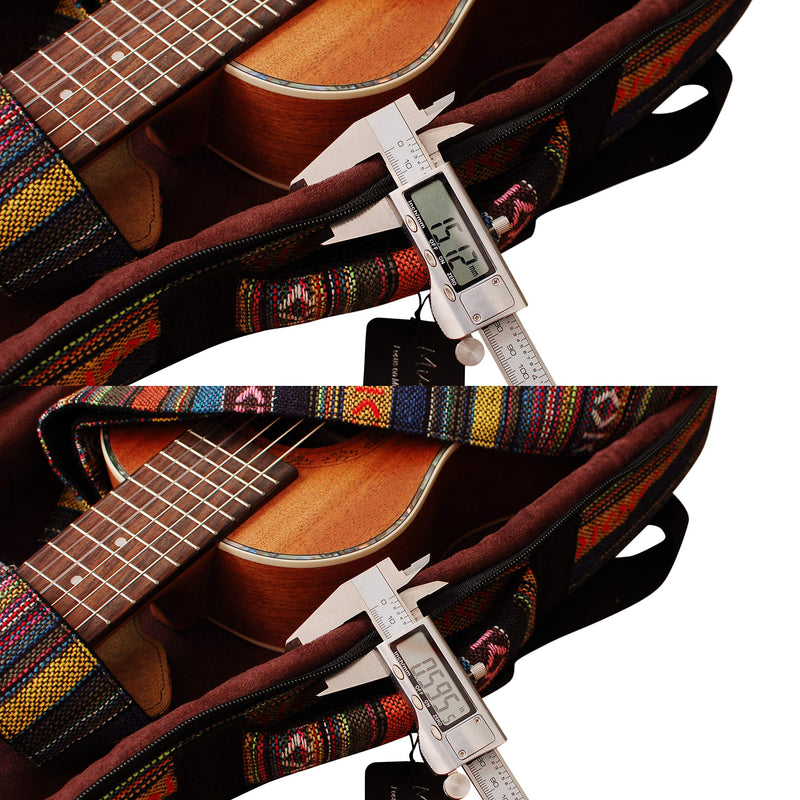 MUSIC FIRST Original Design 0.6" (15mm) Thick Padded Country Style Baritone Ukulele Case, Ukulele Bag (30"~31"). NEW ARRIVAL!
