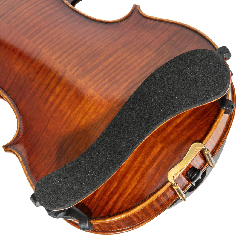 MI&VI Violin Shoulder Rest - Real Maple Wood, Round, Collapsible, Adjustable, Excellent Support Grip (Violin 4/4-3/4& Viola 14"-13") Violin 4/4 - 3/4