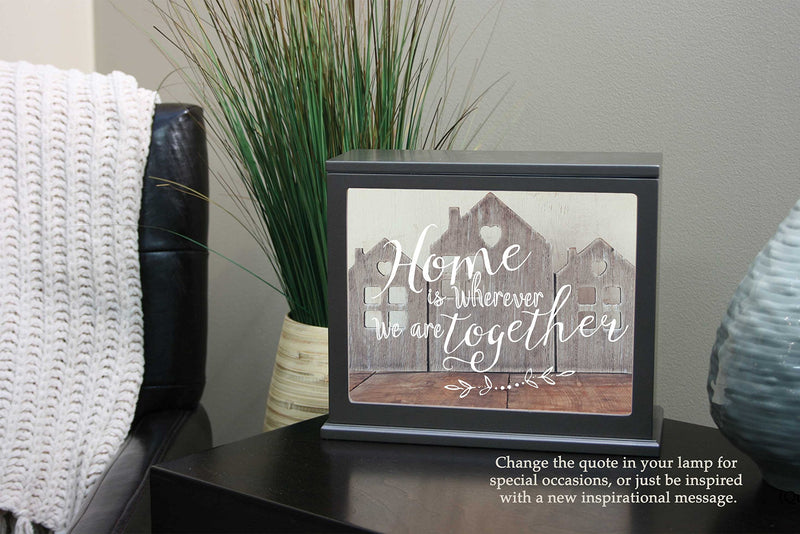 Jada Venia 9.75"x7.75" Houses Home is Wherever Light Box Insert, Multi