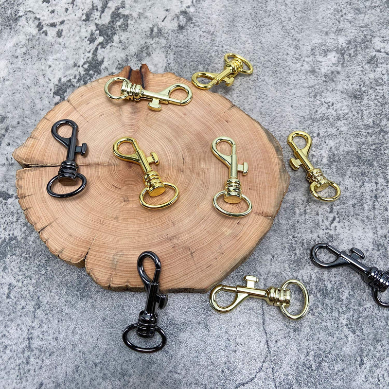 [AUSTRALIA] - willikiva 10 Pcs 3/4 inch Swivel Snap Hooks Duty Square Eye Clasp Buckle Trigger Clip Multipurpose Pet Buckle Handmade Gold-2 