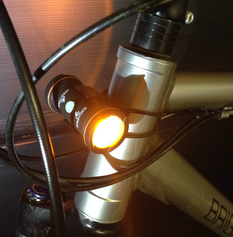 Brightside. Side Lights for Cyclists. Bright, Amber, Rechargeable, 36hr Battery 2.3oz Bike Light.