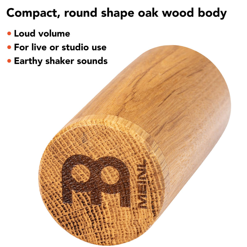 MEINL Percussion Wood Shaker - Oak Wood round (SH59) Loud