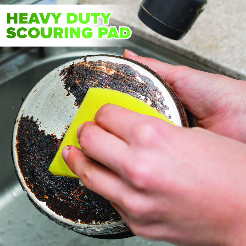 (24 Pack) Heavy Duty Scrub Sponges by SCRUBIT – Kitchen Dish, Sink and Bathroom Cleaning Scrubber Sponge - with Non-Smell Scouring Pad 6 Count (Pack of 4)