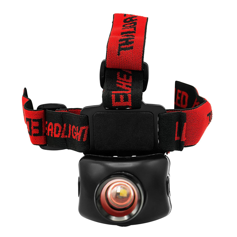 GROZ 3W LED CREE Professional Head Lamp | Built-in Zoom | 400 Foot Beam Distance | Tri-Mode Design: Low, High, Flash (55004)