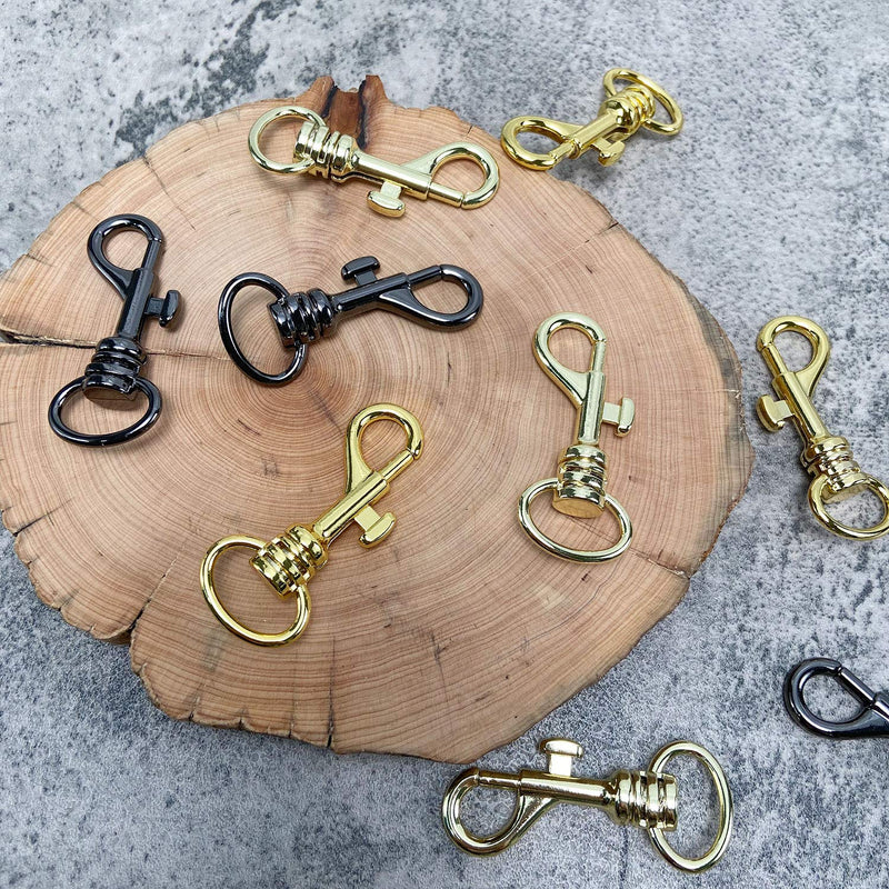 [AUSTRALIA] - willikiva 10 Pcs 3/4 inch Swivel Snap Hooks Duty Square Eye Clasp Buckle Trigger Clip Multipurpose Pet Buckle Handmade Gold-2 