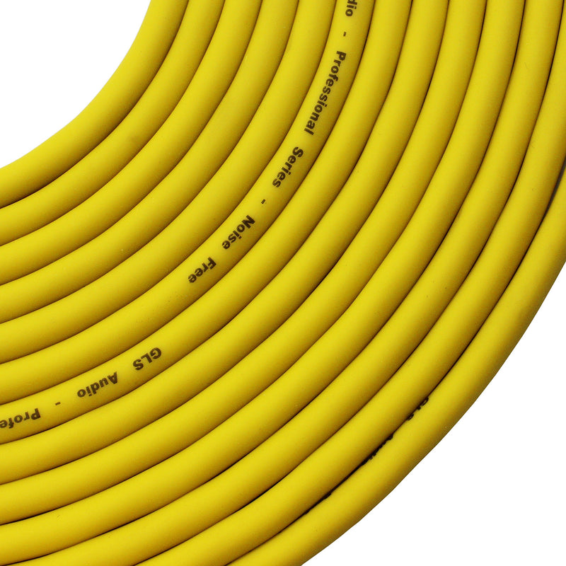 [AUSTRALIA] - GLS Audio 25ft Mic Cable Patch Cords - XLR Male to XLR Female Yellow Microphone Cables - 25' Balanced Mike Snake Cord - Yellow 