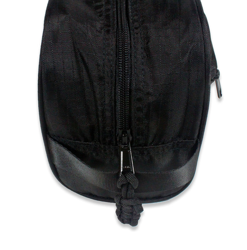 Slate Travel Waterproof Nylon Dopp Kit - Shaving Toiletry Bag Organizer (Black) Black