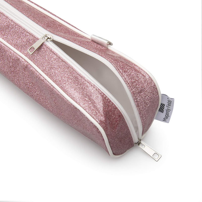 Magerdy Fields Twirling Baton and Marching Band Bag Case - Includes Shoulder Strap - 30 Inch Sparkle Case - Pink
