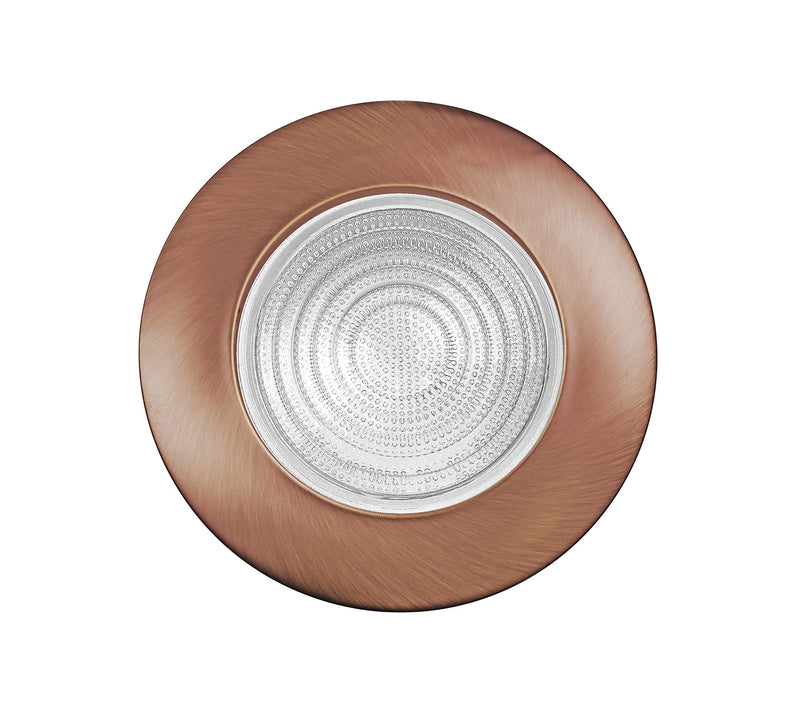 NICOR Lighting 6 inch Bronze Recessed Shower Trim with Glass Fresnel Lens (17502BZ)