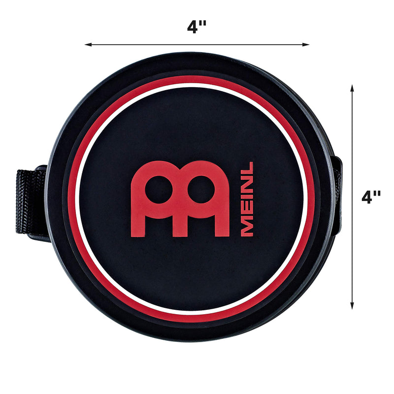 Meinl Cymbals 4" Knee Drum Practice Pad, Silicone — Medium Rebound and Controlled Volume for Speed, Power and Precision, Classic Logo, 2-YEAR WARRANTY, MKPP-4