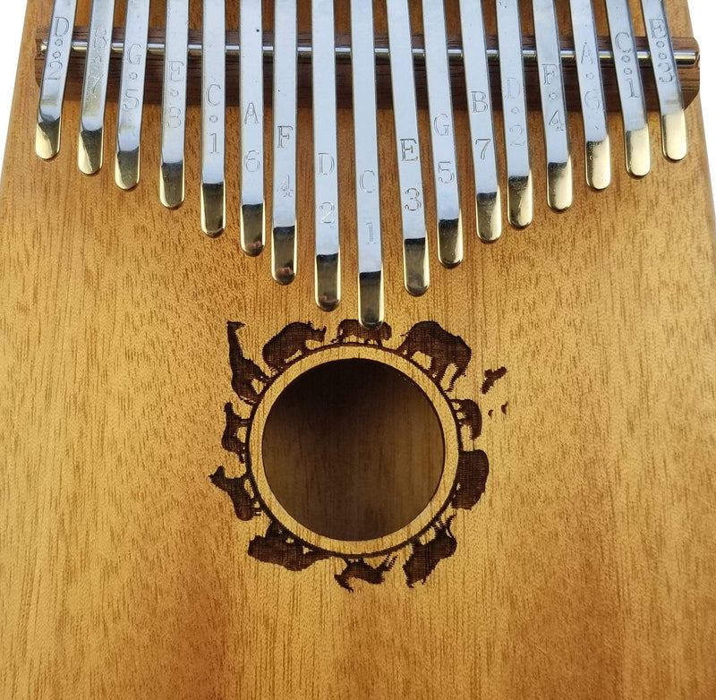 Kalimba Thumb Piano 17 Keys, Mahogany African Style Mbira, Portable Finger Piano for Kids, Adults, and Beginners