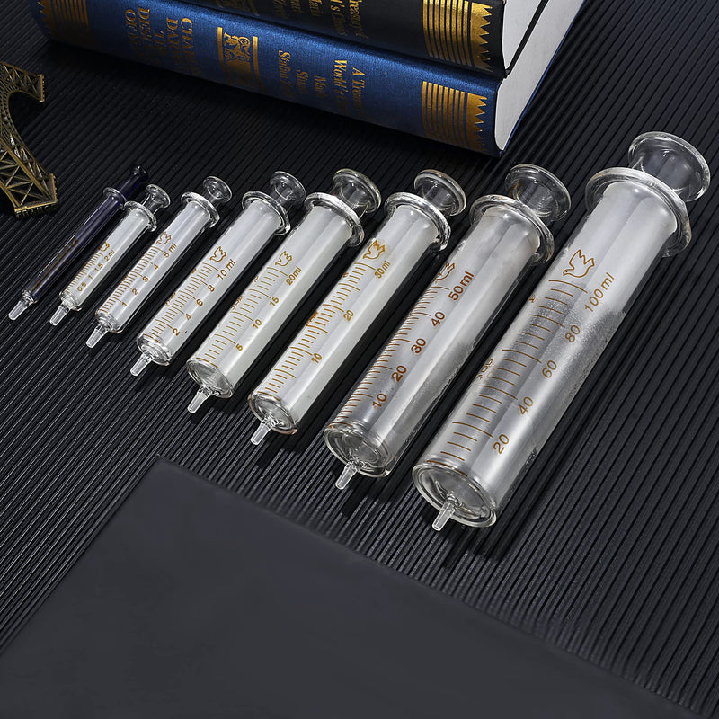 Jiaxix 10 Pack 10ml Glass Syringes With Caps 10ml-10Pack