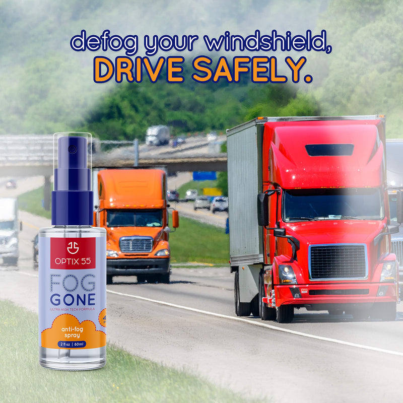 Optix 55 Anti-Fog Spray for Non - Anti Reflective Lenses | Prevents Fogging of Glass or Plastic Windows, Mirrors, Eyewear Lenses, Glasses, Swim Goggles, Ski Masks, Binoculars |Long Lasting Solution 2.0 ounces