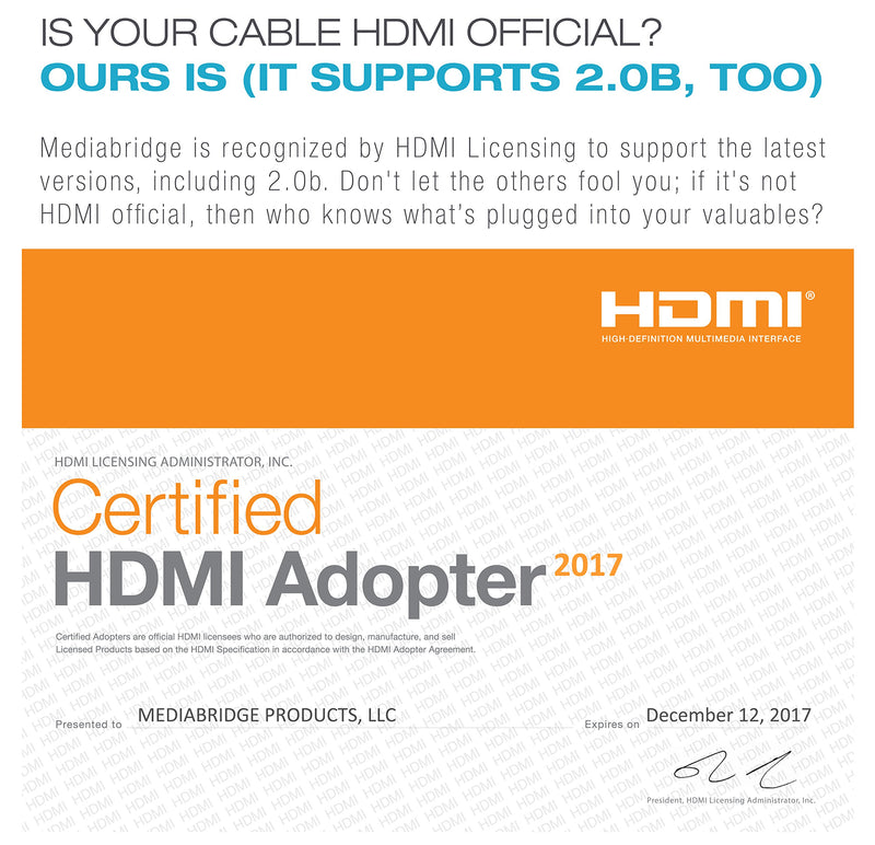 Mediabridge 91-02X-35B Ultra Series HDMI Cable - 35-Feet 35 foot