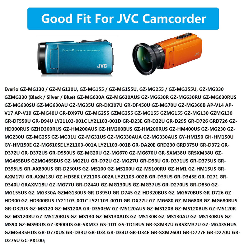 KIRI-TEK AC Power Adapter Charger Supply Compatible for JVC AP-V14 AP-V15 AP-V16 Everio GZ-HM30AU GZ-MG670 GR-D230US GR-SXM38U GR-MG465BUS GR-AX890US Camcorder