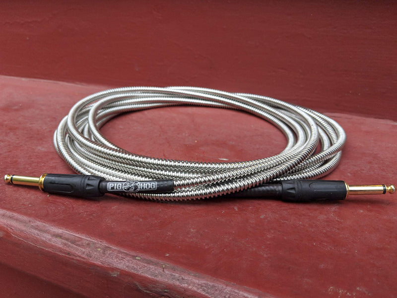 [AUSTRALIA] - Pig Hog PHAC-10R Armor Clad Right-Angle 1/4" to 1/4" Guitar Instrument Cable, 10 Feet 