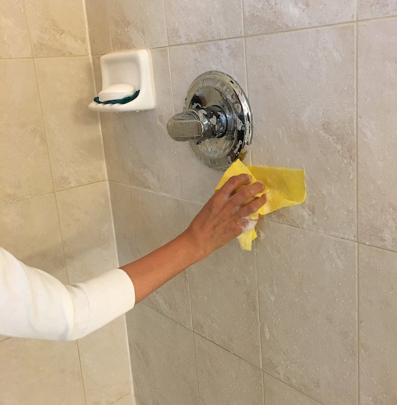 idée No Mildew, No Smell, Non-Scratch Disposable Scouring Sheets (60 Sheets/roll) for Dish-Washing, Cleaning, Scrubbing, PW01Y, Yellow (1)