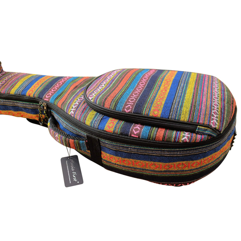 MUSIC FIRST Original Design 0.65" (16mm) Thick Padded Country Style 5-string Banjo Case, Banjo Gig Bag (Fit for Overall Length 38 inch / 96~97cm Full Size Banjo). NEW ARRIVAL!