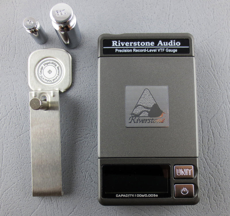 [AUSTRALIA] - Riverstone Audio Record-Level Turntable Stylus Tracking Force Gauge/Scale, 0.005g Resolution, Measures VTF at Correct LP Record Level Height (2 mm to 3 mm) Color: Graphite 