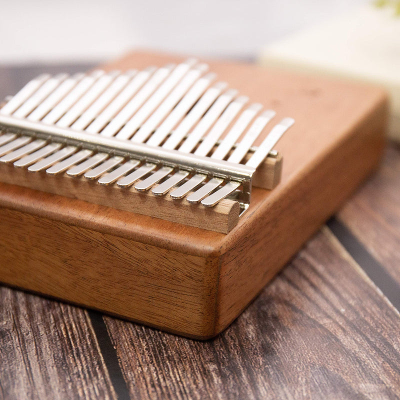 Kalimba 17 Keys Thumb Finger Piano - Mbira - Solid Mahogany and Portable with Carrying Bag and Instructions