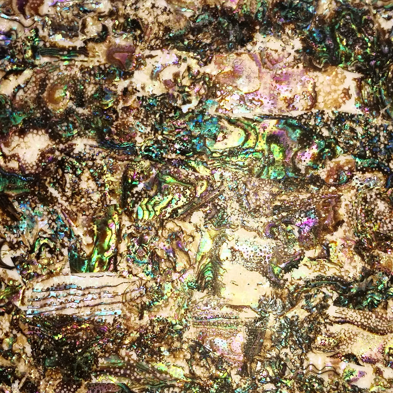 [AUSTRALIA] - Pure Paua Abalone Shell Sheet for Inlay and Overlay with Backside Tape (9.4" x 5.5" x 0.007") 