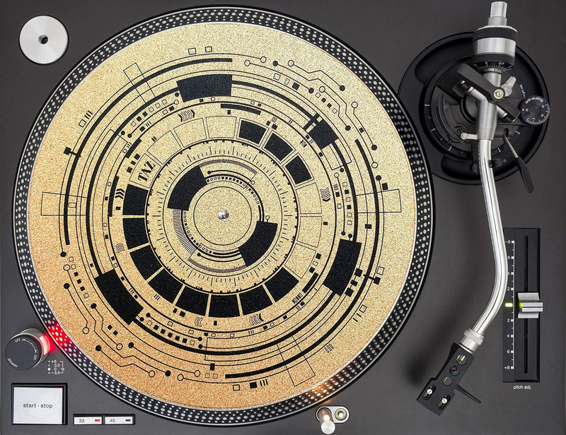 [AUSTRALIA] - Premium Turntable Slipmat -Cork Turntable Slipmat Proves Sound Quality With Better Grip [4mm]- psychedelic geometric ANALOG ART 