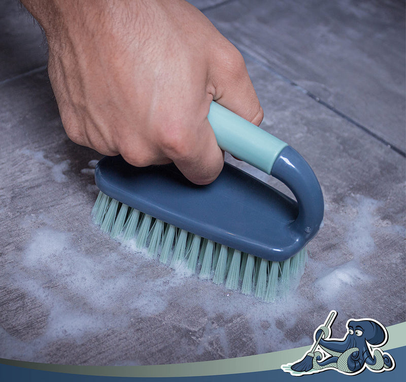 [AUSTRALIA] - DSV Standard Heavy Duty All-Purpose Professional Scrub Brush | Comfort Grip & Stiff Flexible Bristles | Ideal for Cleaning Bathroom, Shower, Kitchen, Sink | Bristle Brush for Household Use (1 Pack) 