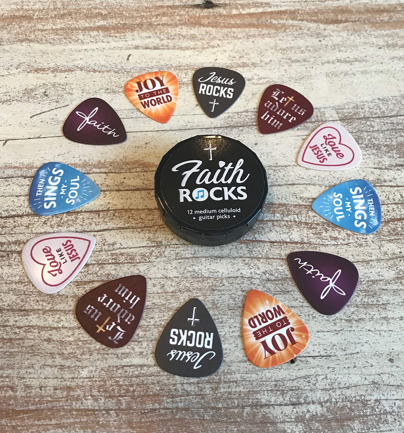 Bible Message Guitar Picks - 12 pack - Celluloid Medium