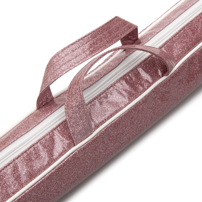 Magerdy Fields Twirling Baton and Marching Band Bag Case - Includes Shoulder Strap - 30 Inch Sparkle Case - Pink