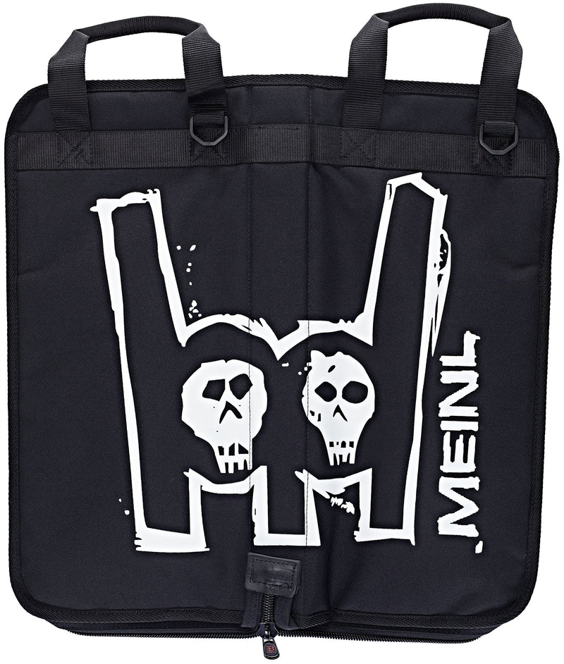 Meinl Percussion Drum Stick Bag with Extra Outside Pocket and Floor Tom Hooks – For Mallets, Brushes and Other Common Accessories As Well, The Horns Design, Black (MSB-2)