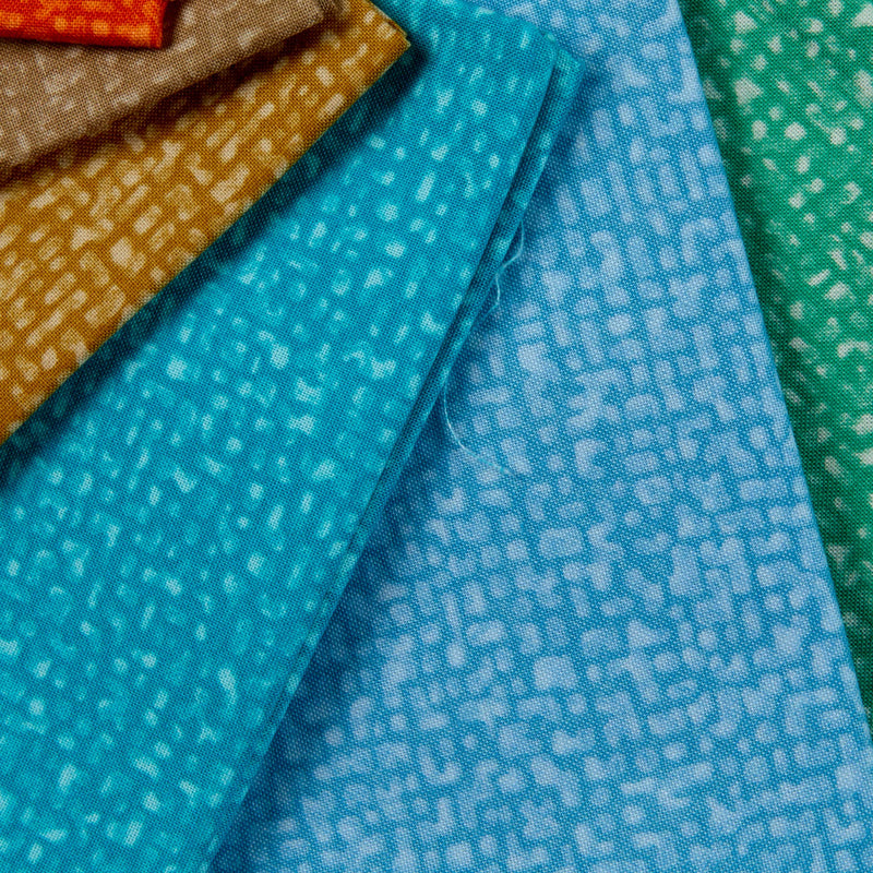 [AUSTRALIA] - Windham Quilt Fabrics Whistler Studios Bedrock Fat Quarter Tonal Bundle JellyBean 14 pcs, Multicolor 
