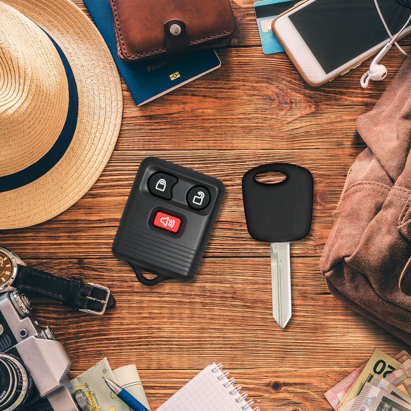 Keyless2Go Replacement for Keyless Entry Car Key Fob Vehicles That Use 3 Button CWTWB1U331, with New Uncut Transponder Ignition Car Key H72 1 pack