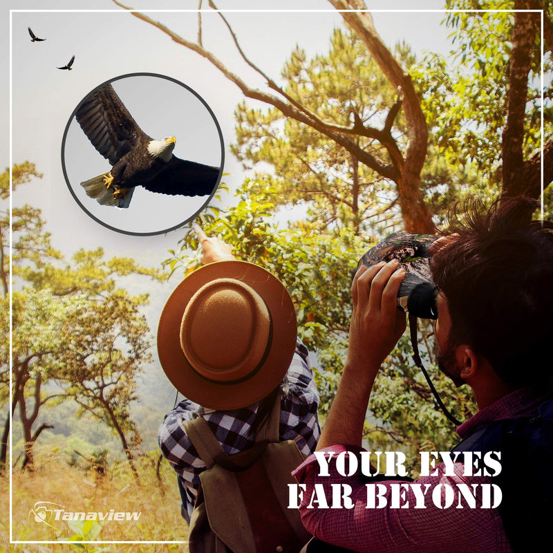 10x50 Compact Binoculars with Clear Low Light Vision, Binocular for Adults Kids, Large Eyepiece Water/Fog Proof, Light Weight Easy Focus Binoculars for Bird Watching, Hunting, Traveling, Hiking