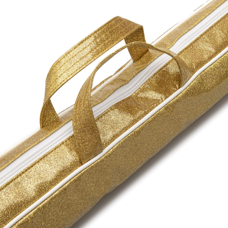 Magerdy Fields Twirling Baton and Marching Band Bag Case - Includes Shoulder Strap - 30 Inch Sparkle Case - Gold