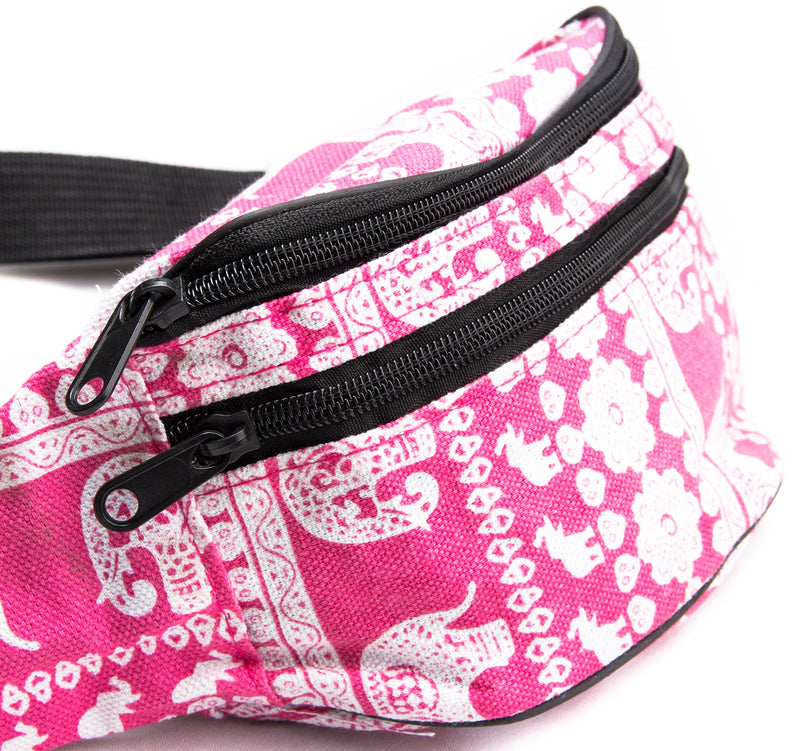 Unisex Ragstock Fanny Pack (Pink Elephant) Pink Elephant