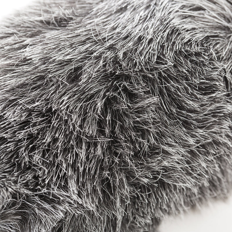 Movo WS-G60 Furry Rigid Windscreen for Microphones 18-23mm in Diameter and up to 3.1" (8cm) Long - Dark Gray 3.1"