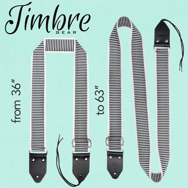 TimbreGear Retro Woven Guitar Strap Great for Use As - Bass Guitar Strap, Acoustic Guitar Strap, Electric Guitar Strap Strap locks + Strap Button + Guitar Picks Included (Alaskan Summer) Alaskan Summer