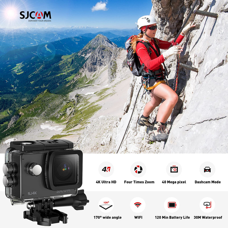 [AUSTRALIA] - SJCAM SJ4K 4K30FPS Action Camera WiFi Ultra HD Underwater Camera 170 Degree Wide Angle 98FT Waterproof Camera with Case 