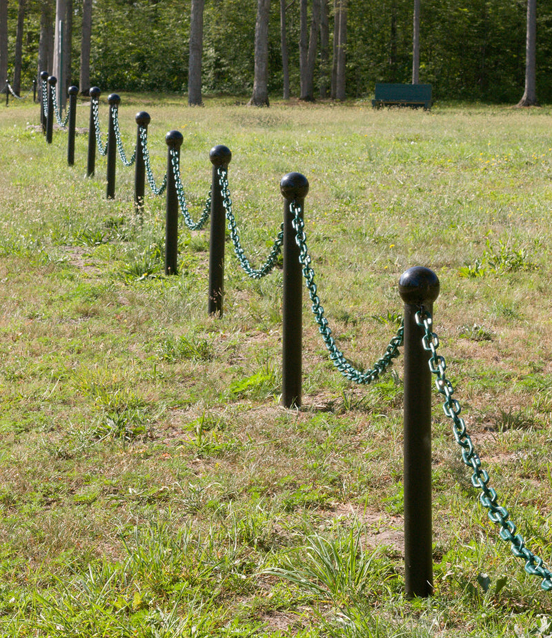 Mr. Chain Plastic Barrier Chain, Black, 1.5-Inch Link Diameter, 25-Foot Length (30003-25)