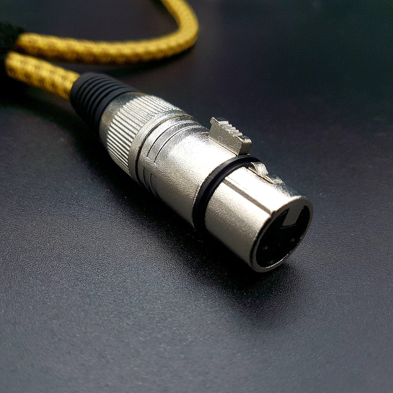 Braided Vintage Microphone Cable XLR Male to Female Mic Lead (1m) 1m